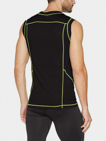 Спортивная майка Gregster модель 12182_чорний з зеленим Фото