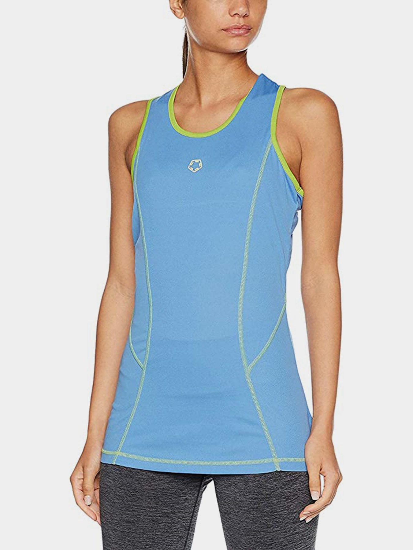 Майка спортивная Gregster модель 12187_синій з салатовим Фото