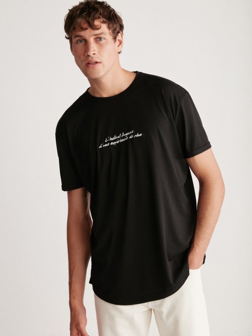 Футболка Grimelange Christopher модель CHRISTOPHER01042023/Black Фото