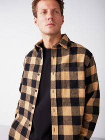 Рубашка Grimelange Cullen модель CULLEN13092020/Beige Фото