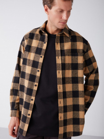 Сорочка повсякденна Grimelange Cullen модель CULLEN13092020/Beige Фото