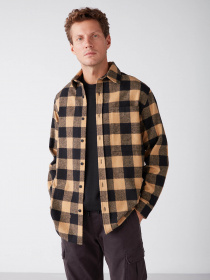 Сорочка повсякденна Grimelange Cullen модель CULLEN13092020/Beige Фото