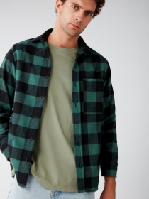 Рубашка Grimelange Cullen модель CULLEN13092020/Green Фото