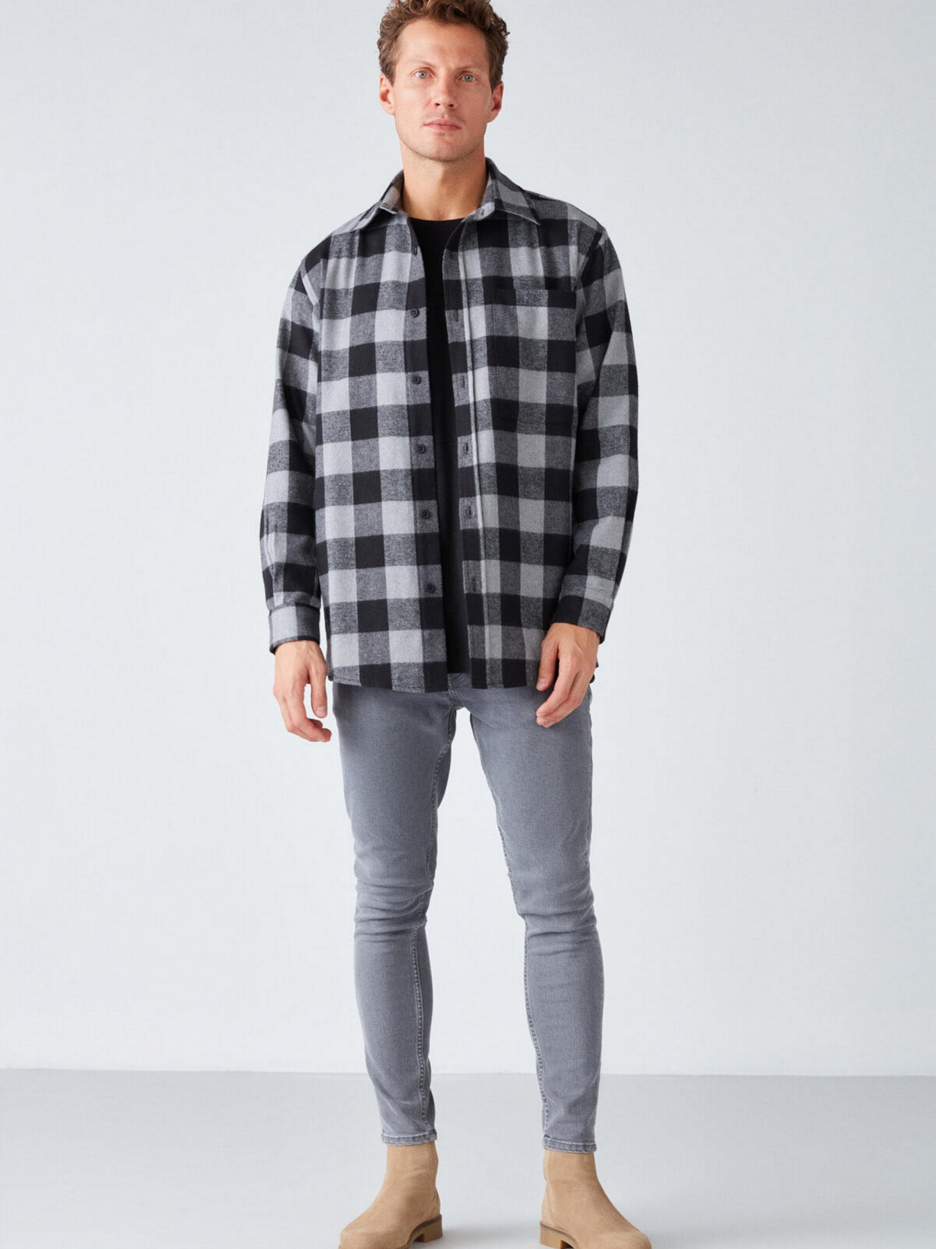 Рубашка Grimelange Cullen модель CULLEN13092020/Grey Фото