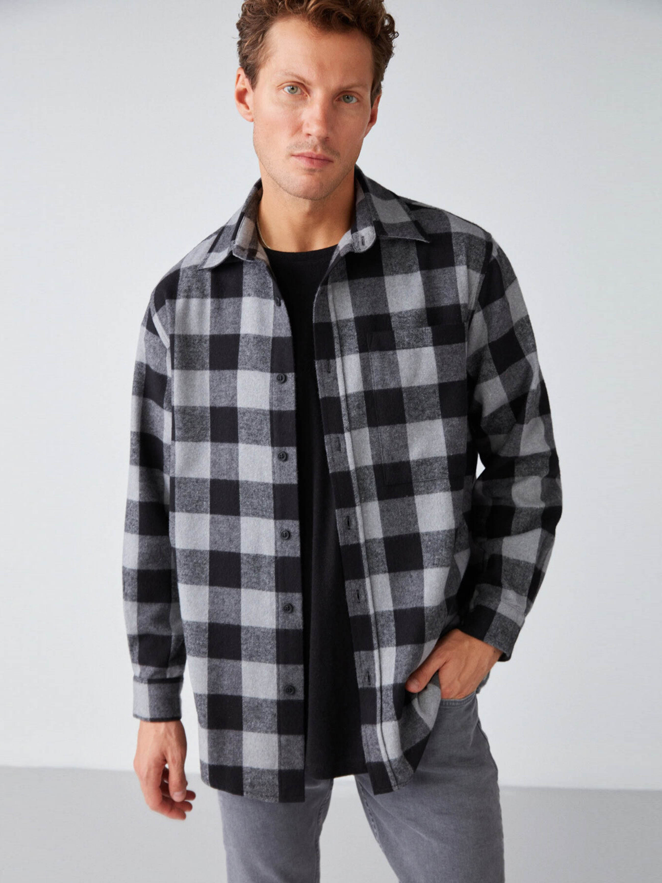Рубашка Grimelange Cullen модель CULLEN13092020/Grey Фото