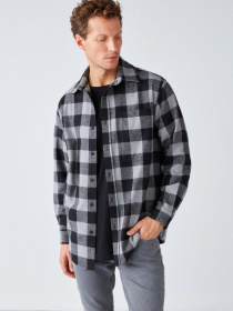 Рубашка повседневная Grimelange Cullen модель CULLEN13092020/Grey Фото