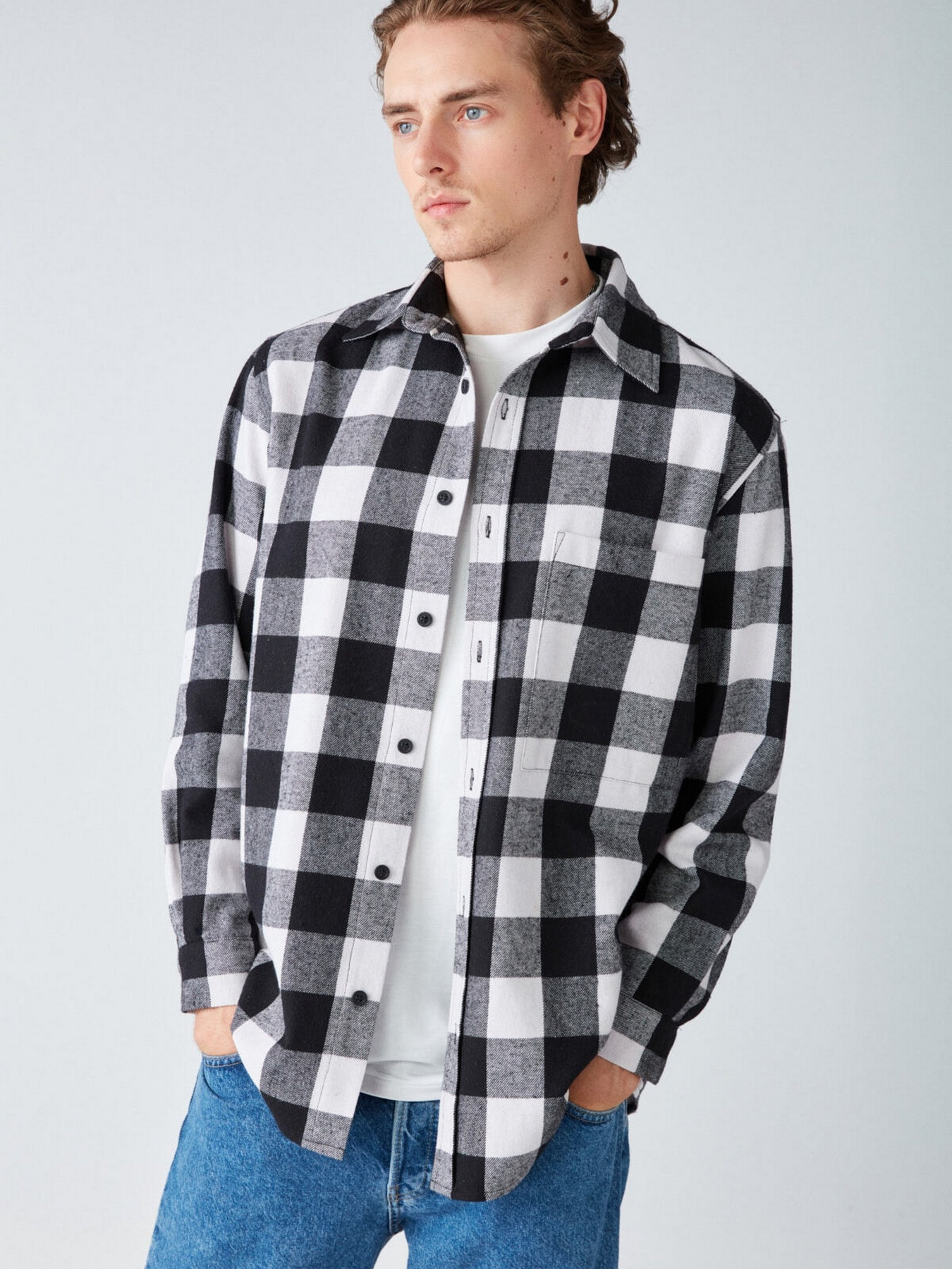 Рубашка повседневная Grimelange Cullen модель CULLEN13092020/White Фото