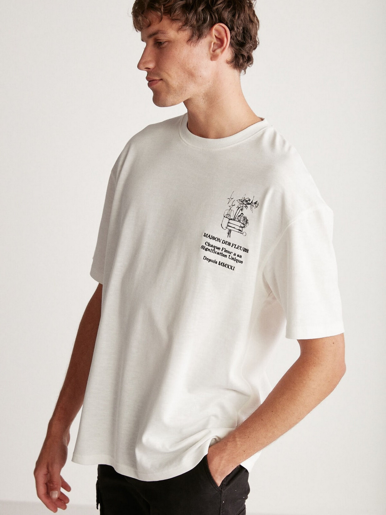 Футболка Grimelange Alonzo модель ALONZO01042023/Ecru Фото