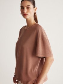 Футболка Grimelange Eliza модель ELIZA01042023/Brown Фото