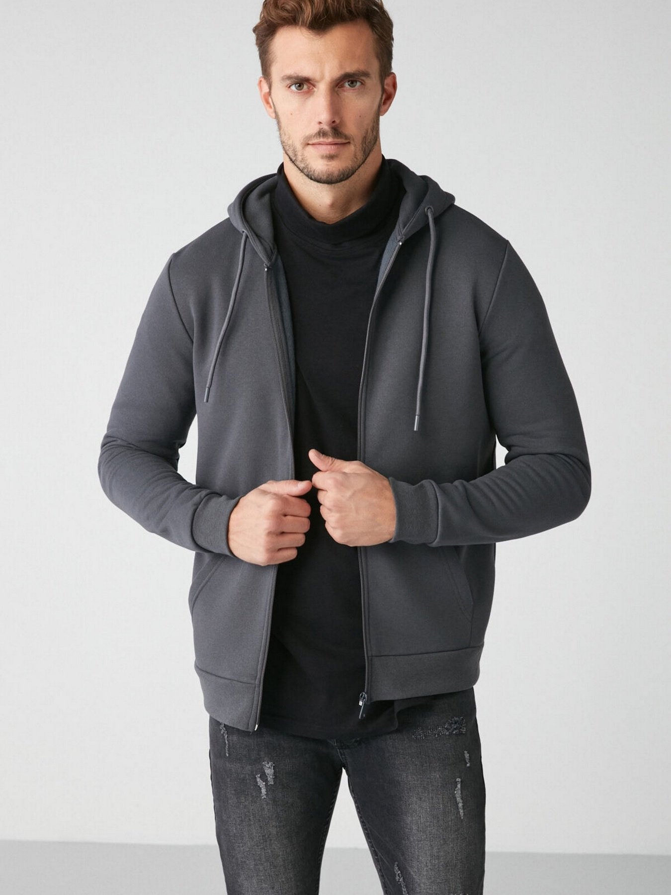 Кофта Grimelange Insider модель INSIDER01092022/Dark Grey Фото