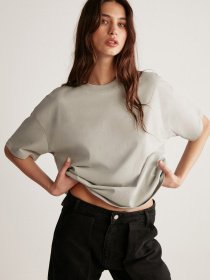 Футболка Grimelange Jemmy модель JEMMY01042023/Light Grey Фото