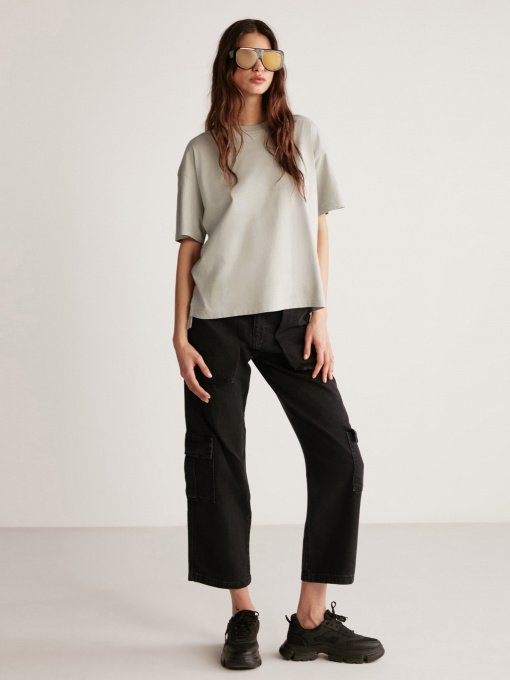 Футболка Grimelange Jemmy модель JEMMY01042023/Light Grey Фото