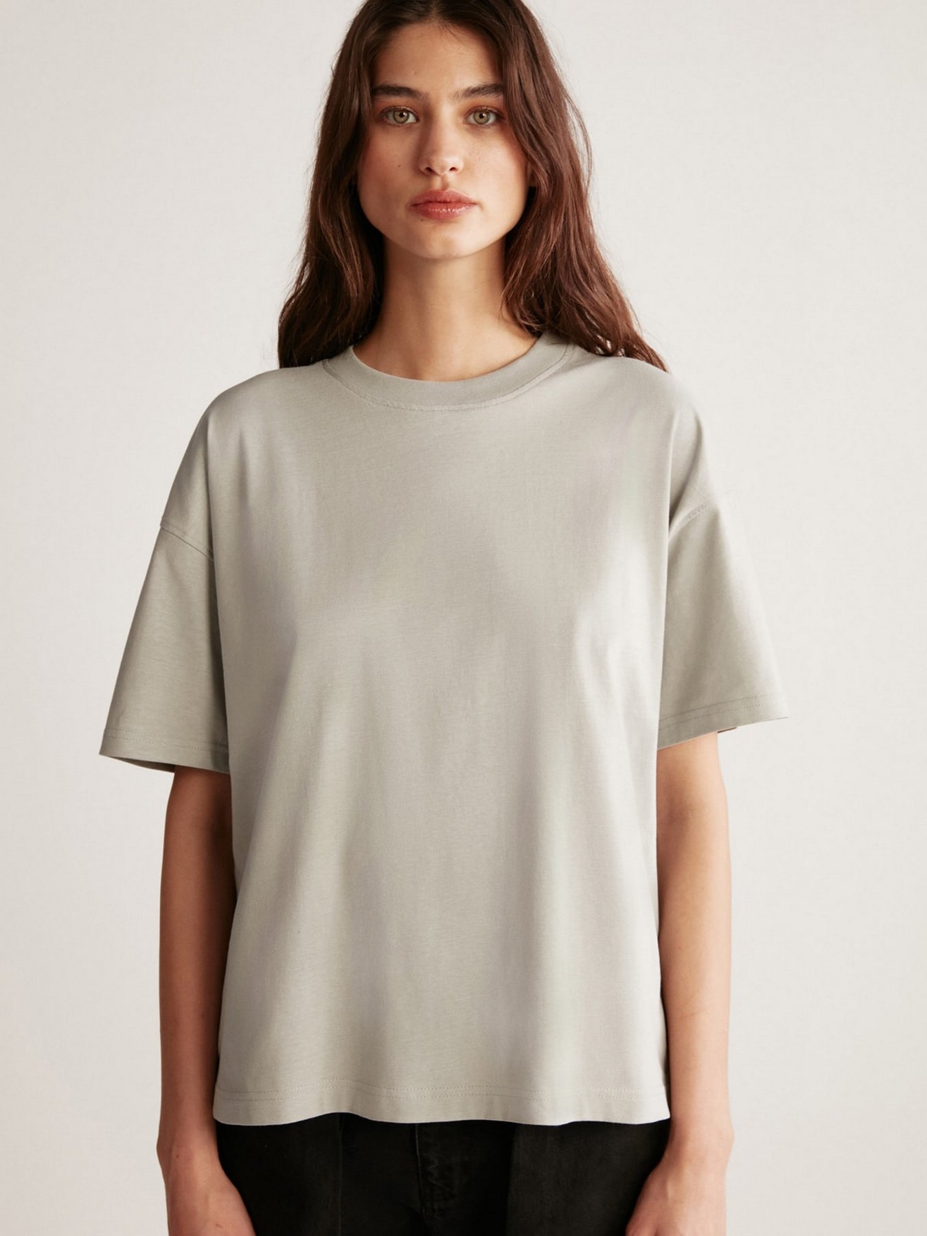 Футболка Grimelange Jemmy модель JEMMY01042023/Light Grey Фото