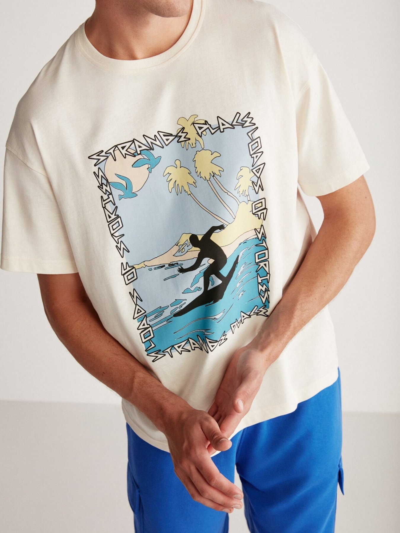 Футболка Grimelange Jerome модель JEROME01042023/Vanilla Фото