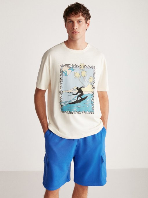 Футболка Grimelange Jerome модель JEROME01042023/Vanilla Фото