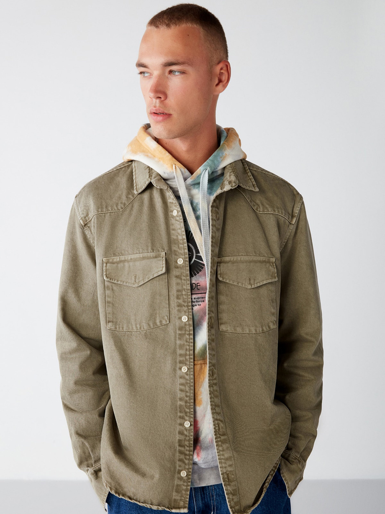 Рубашка Grimelange Jimmy модель JIMMY01092022/Khaki Фото