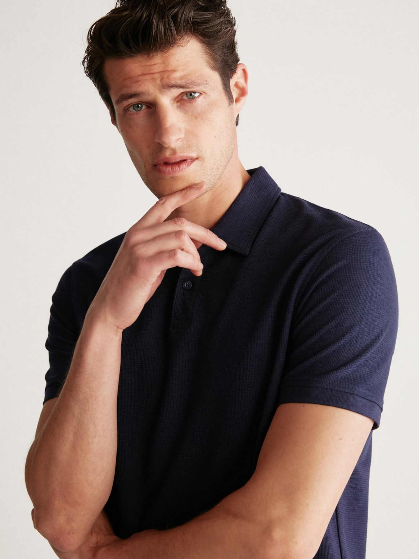 Поло Grimelange Laporte модель LAPORTE01042023/Navy Blue Фото