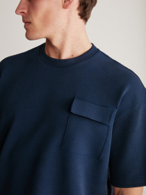 Футболка Grimelange Artur модель ARTUR01042023/Navy Blue Фото