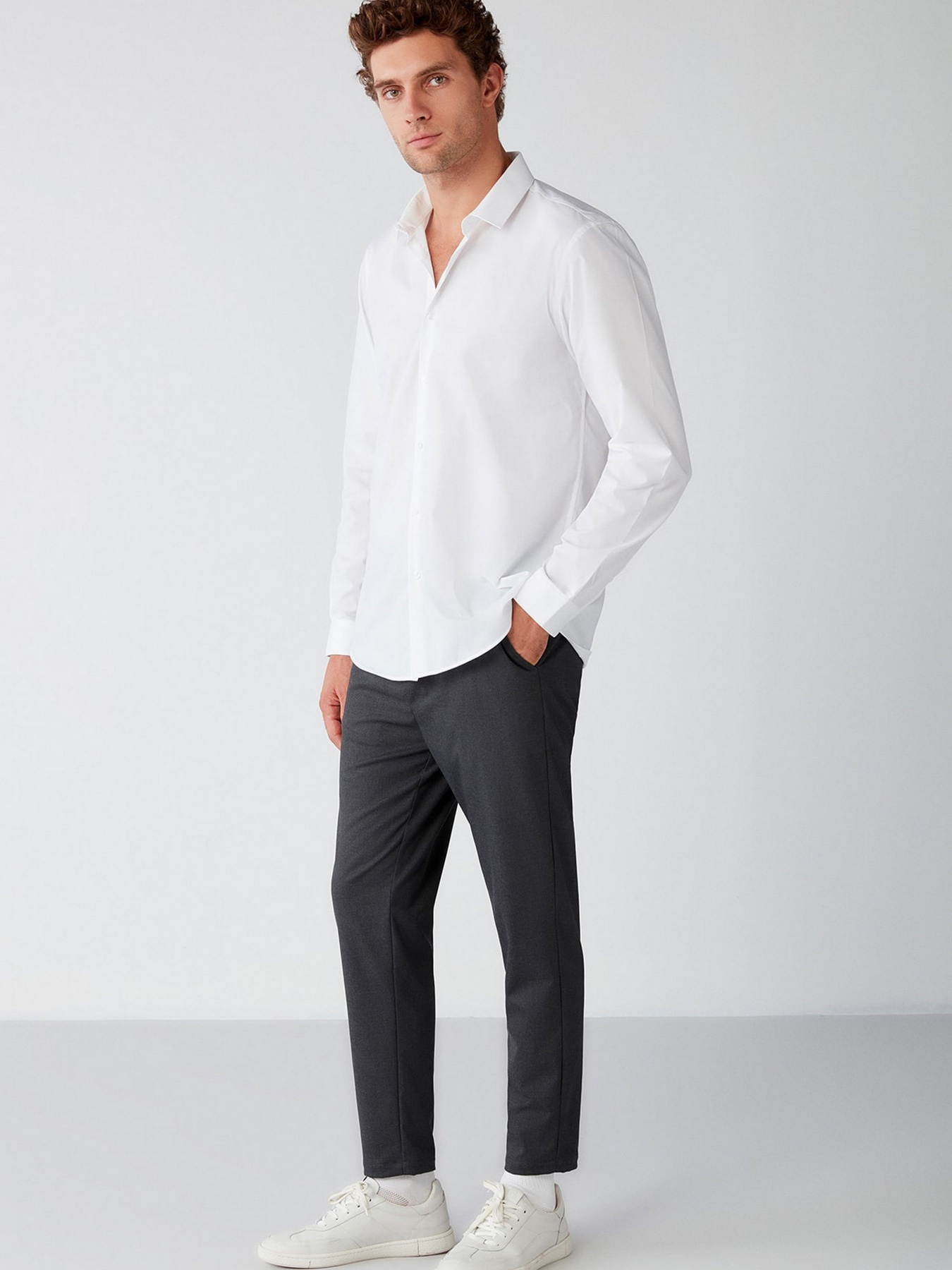 Рубашка Grimelange Onyx модель ONYX01092022/White Фото