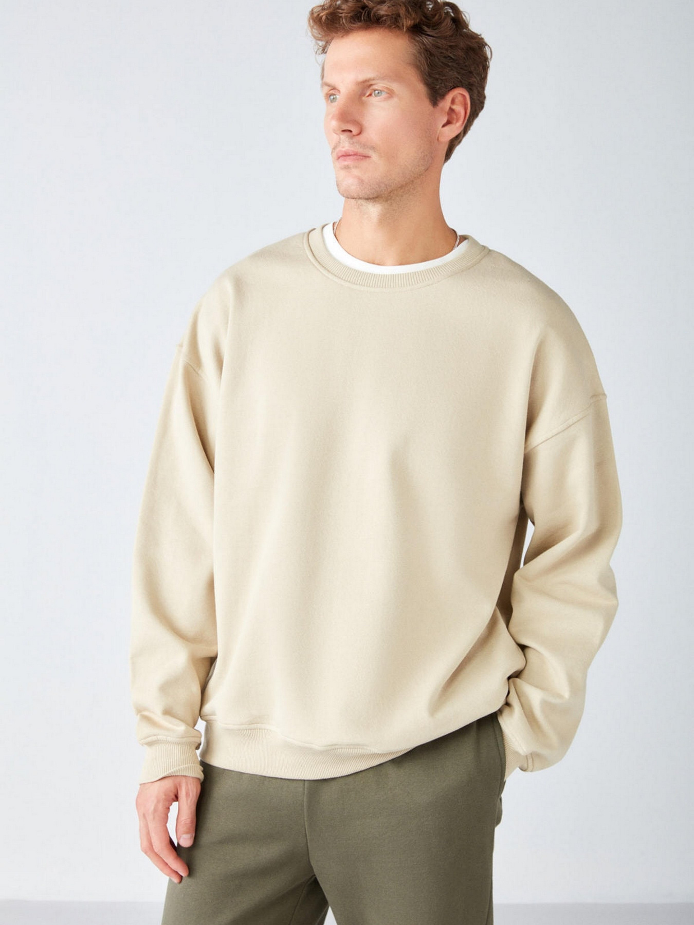 Світшот Grimelange Stephan Модель STEPHAN01092022/Beige Фото