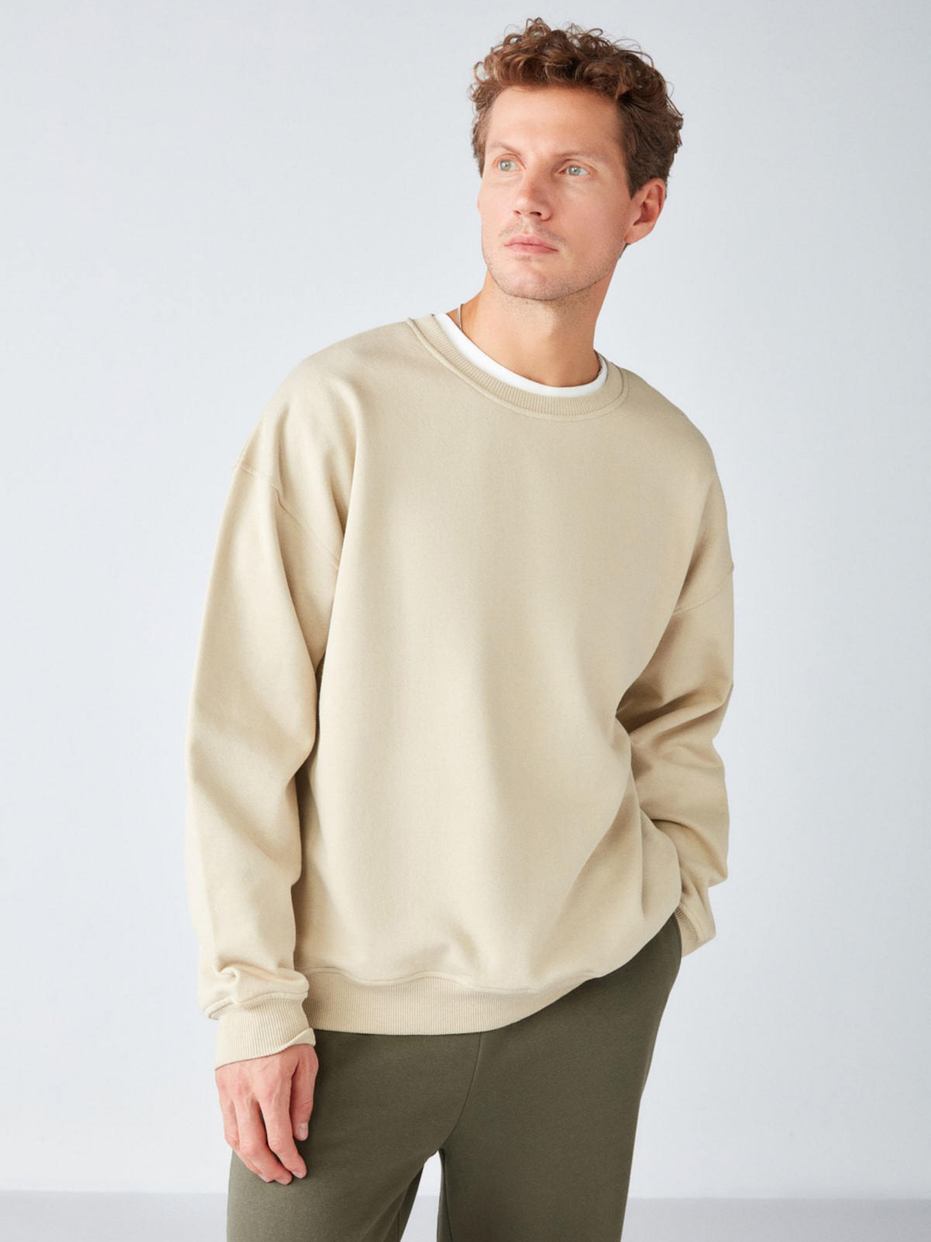 Світшот Grimelange Stephan Модель STEPHAN01092022/Beige Фото