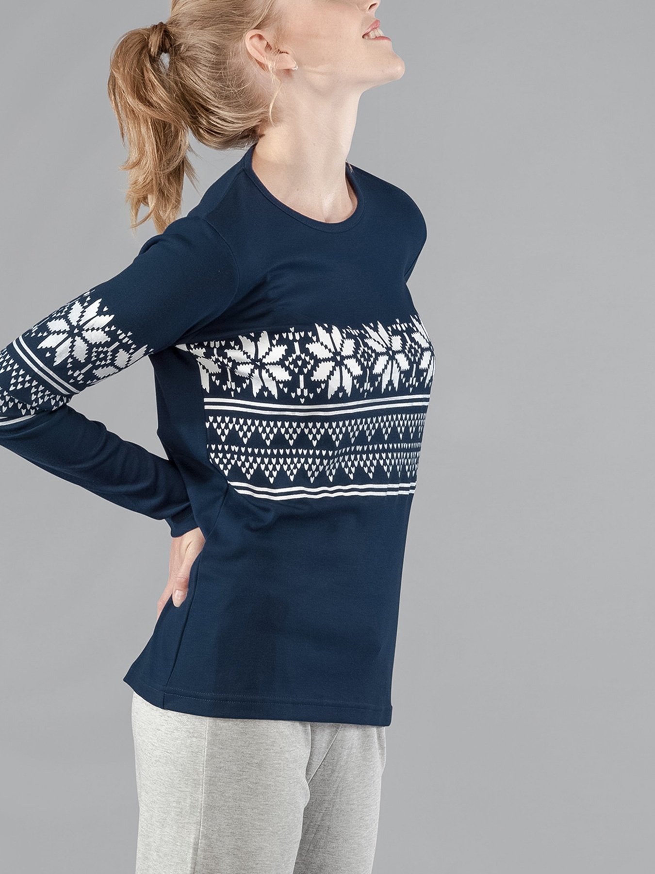 Домашний костюм Gisela модель 21553 Жіночий домашній костюм-синий Фото