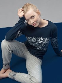 Домашний костюм Gisela модель 21553 Жіночий домашній костюм-синий Фото