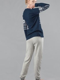 Домашний костюм Gisela модель 21553 Жіночий домашній костюм-синий Фото