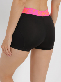 Шорты спортивные Gymshark модель GLSH002_чорний з рожевим Фото