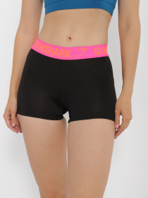 Шорты спортивные Gymshark модель GLSH002_чорний з рожевим Фото