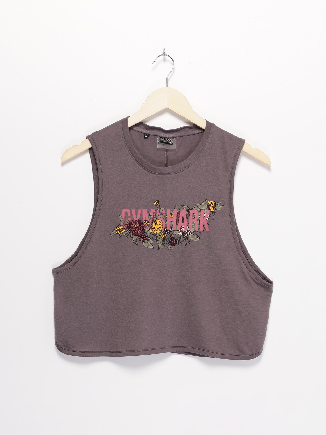 Спортивная майка Gymshark модель GLVT1862_т.сірий комб. Фото