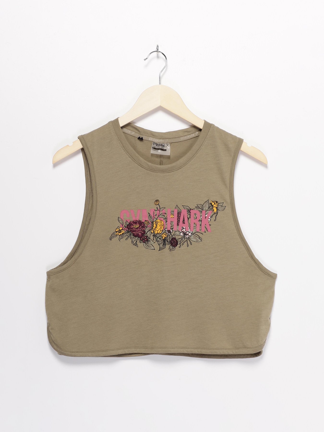 Спортивная майка Gymshark модель GLVT1862_хакі комб. Фото