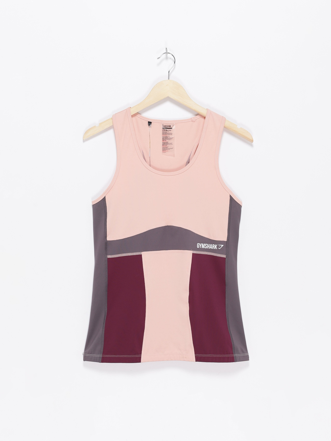 Спортивная майка Gymshark модель GLVT1869_персиковий комб. Фото