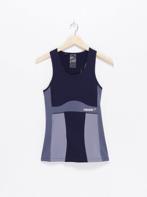 Майка спортивная Gymshark модель GLVT1869_т.фіолетовий комб. Фото