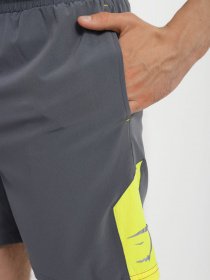 Спортивні шорти Gymshark модель GMSH013_сірий з жовтим Фото