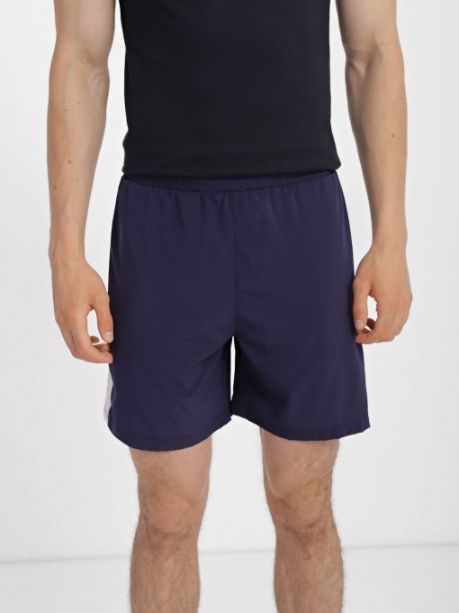 Шорты спортивные Gymshark модель GMSH013_т.синій з білим Фото