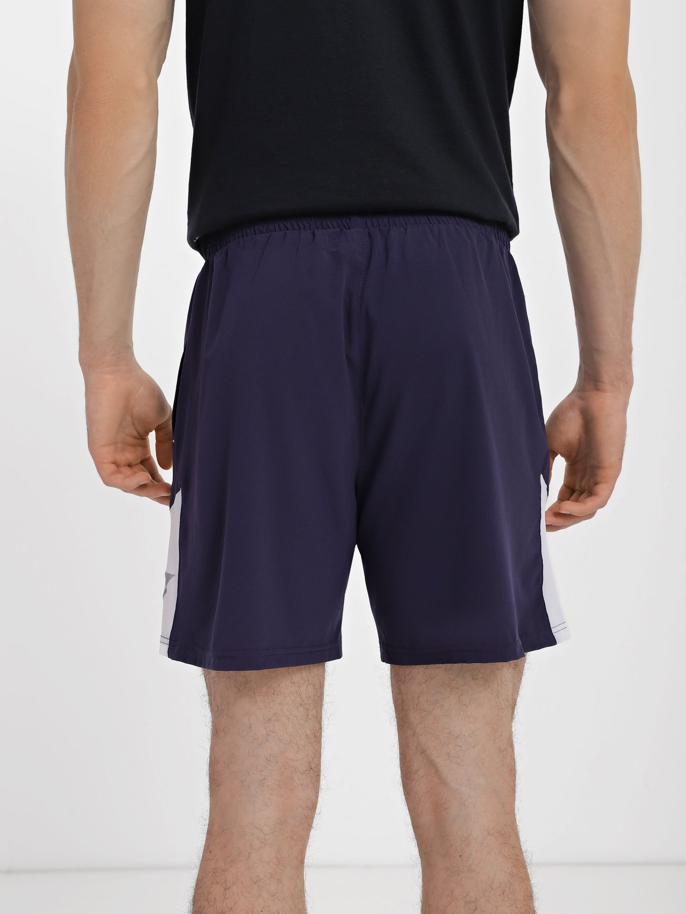 Спортивні шорти Gymshark модель GMSH013_т.синій з білим Фото