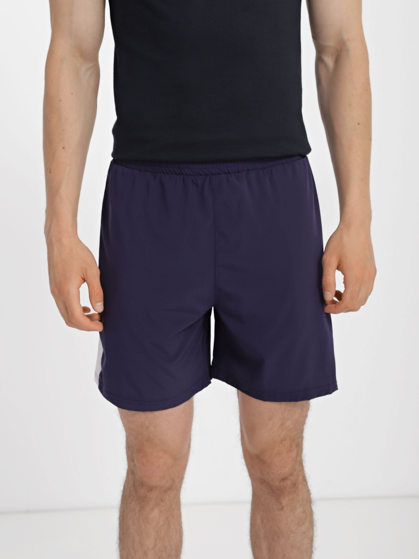 Спортивні шорти Gymshark модель GMSH013_т.синій з білим Фото