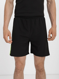 Спортивні шорти Gymshark модель GMSH013_чорний з салатовим Фото