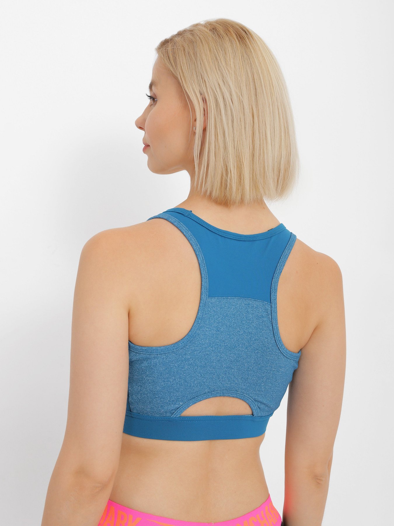 Топ спортивный Gymshark модель GLSB022_бірюзовий комб. Фото