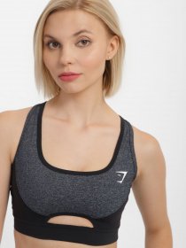 Топ спортивный Gymshark модель GLSB022_сірий комб. Фото