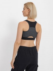 Спортивный топ Gymshark модель GLSB022_сірий комб. Фото