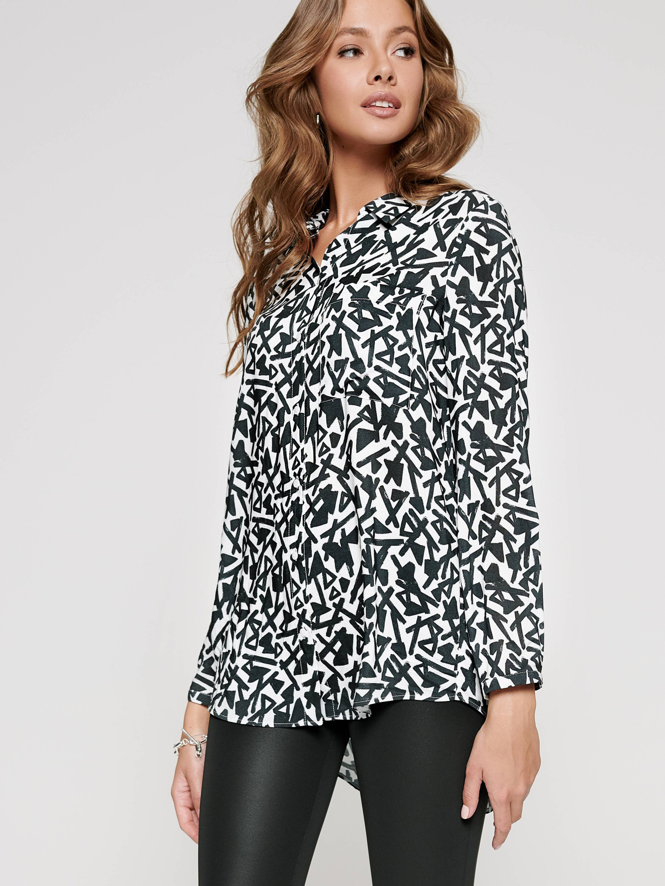 Блуза Conte Elegant модель 19С-935ТСП-white-black Фото