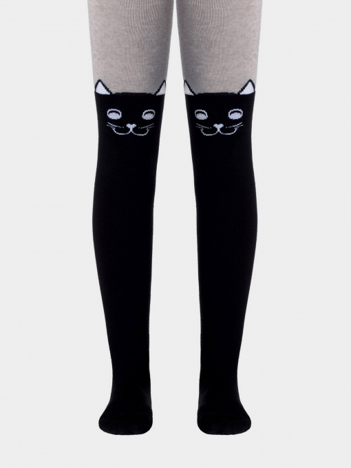 Колготи Conte Kids модель 4С-03 СП 466 чорний-сірий Фото