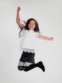 Колготи Conte Kids модель 4С-03 СП 466 чорний-сірий Фото