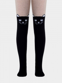 Колготы Conte Kids модель 4С-04 СП 466 чорний-бежевий Фото