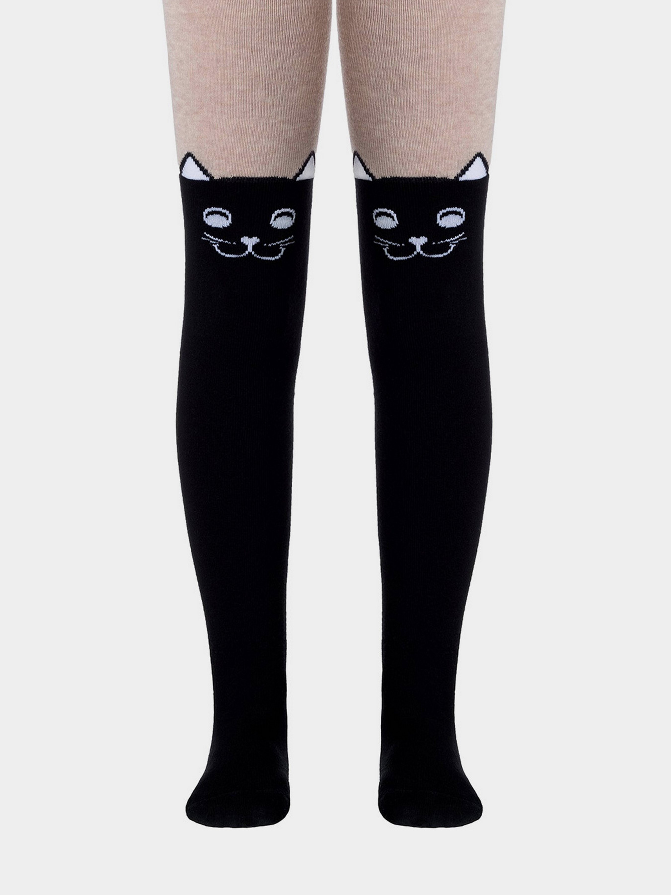 Колготи Conte Kids модель 4С-04 СП 466 чорний-бежевий Фото