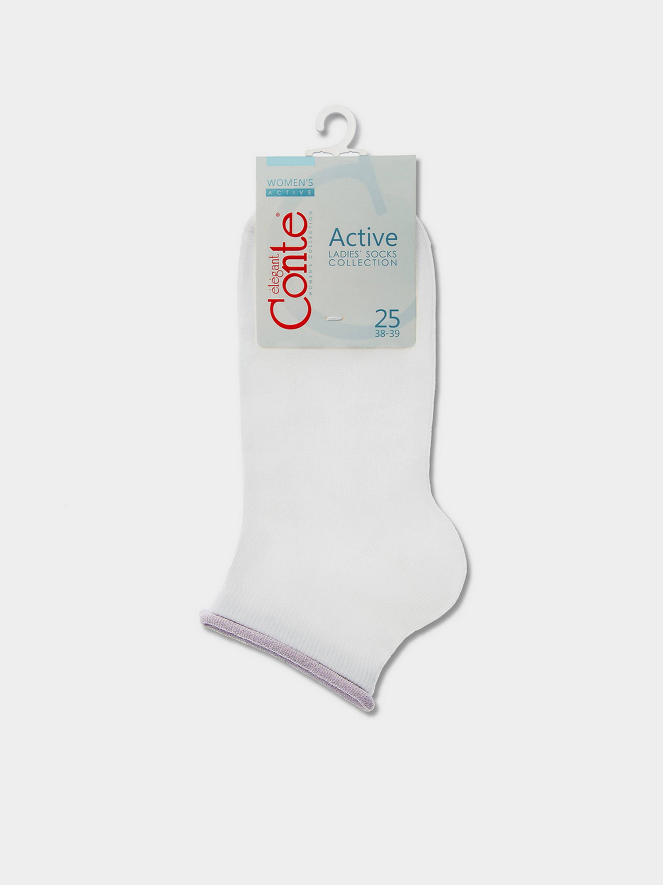 Шкарпетки та гольфи Conte Elegant модель 12С-32СП 035 білий-бузковий Фото