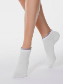 Шкарпетки та гольфи Conte Elegant модель 12С-32СП 035 білий-бузковий Фото