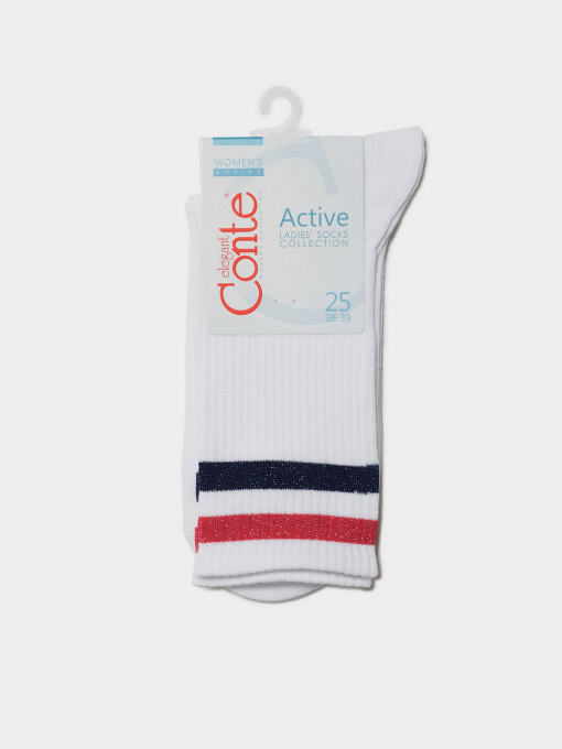Носки и гольфы Conte Elegant модель 19С-65СП 157 білий-червоний Фото